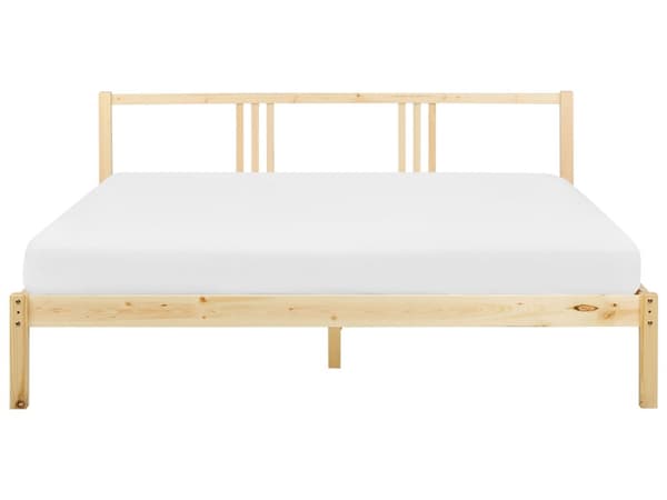 Sengeramme Lys Furu Tre Double Størrelse 180 x 200 cm Spaltegulv Moderne