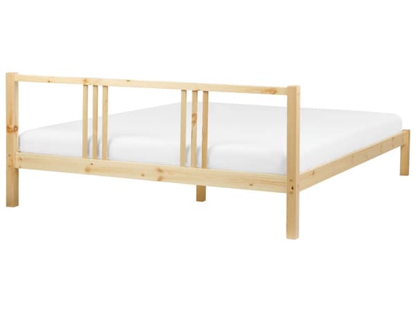 Sengeramme Lys Furu Tre Double Størrelse 180 x 200 cm Spaltegulv Moderne