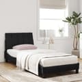Miniatyrbillede 3 af 11: vidaXL seng med madras 90x200 cm velour sort