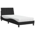 Miniatyrbillede 2 af 11: vidaXL seng med madras 90x200 cm velour sort