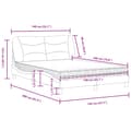Miniatyrbillede 10 af 11: vidaXL Seng med madras 140x190 cm stof sort