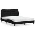Miniatyrbillede 11 af 11: vidaXL Seng med madras 140x190 cm stof sort