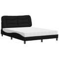 Miniatyrbillede 1 af 11: vidaXL Seng med madras 140x190 cm stof sort