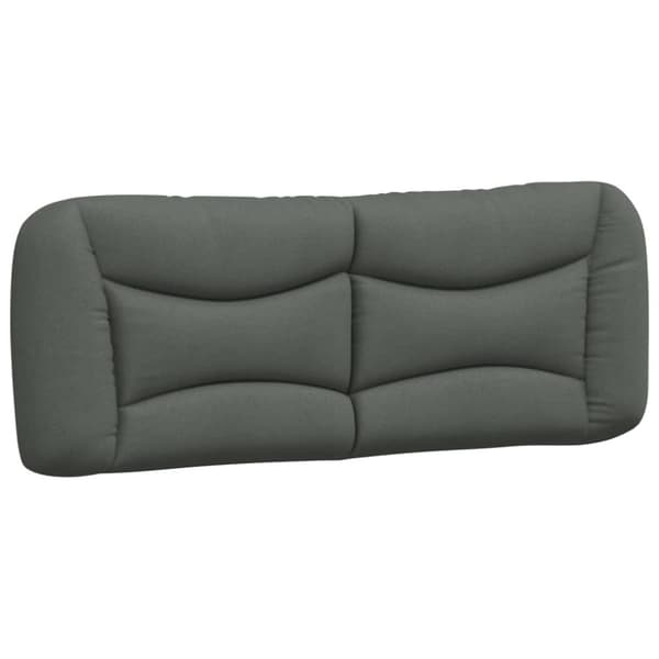 vidaXL Seng med madras 140x190 cm stof mørkegrå
