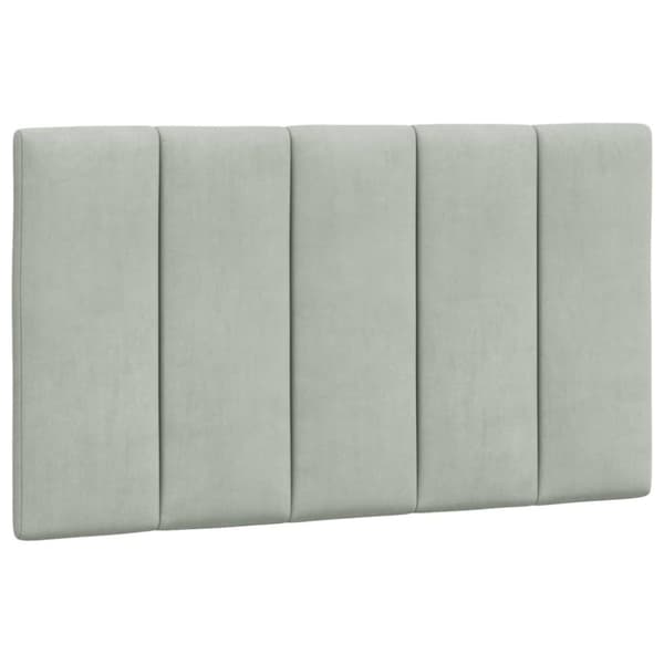 vidaXL seng med madras 90x190 cm velour lysegrå