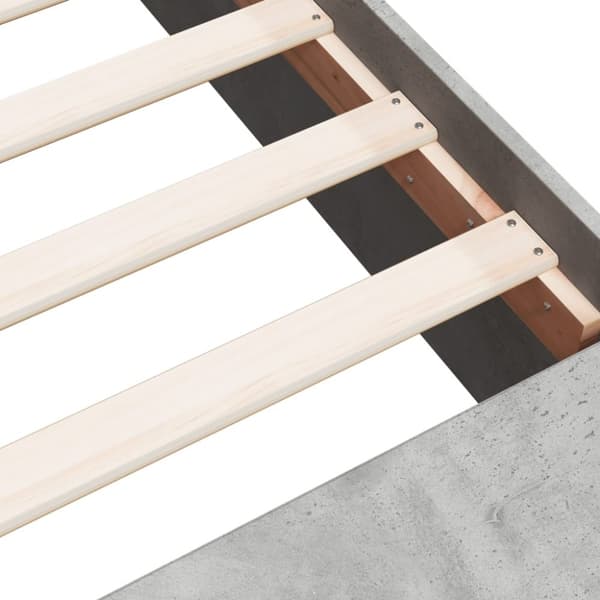 vidaXL Sengeramme betonggrå 135x190 cm konstruert tre