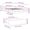 Miniatyrbilde 9 av 10: vidaXL Sengeramme med skuffer svart 120x190 cm konstruert tre