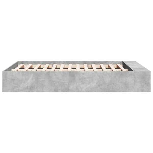 vidaXL Sengeramme betonggrå 120x190 cm konstruert tre
