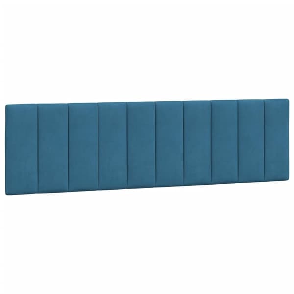 vidaXL seng med madras 180x200 cm velour blå