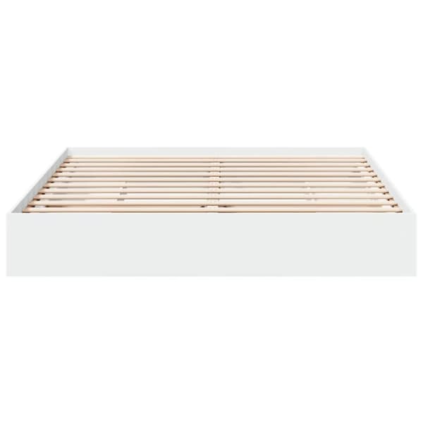 vidaXL Sängynrunko laatikoilla valkoinen 200x200 cm tekninen puu