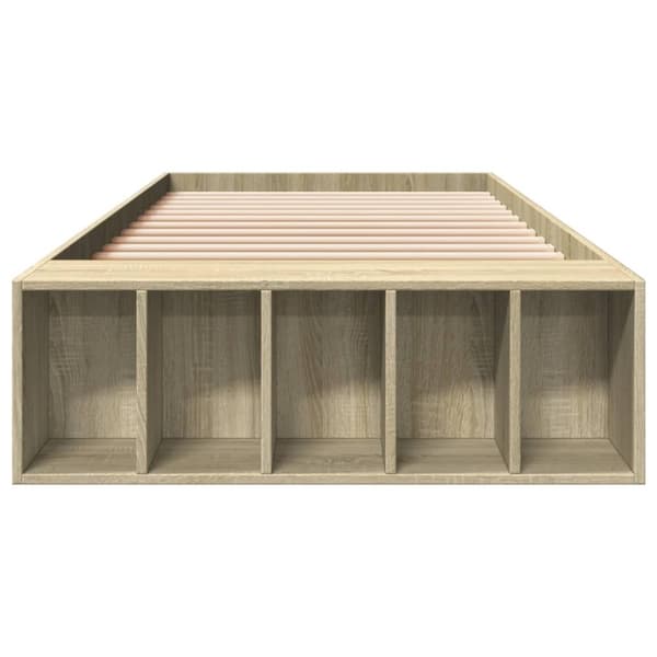 vidaXL Sengeramme sonoma eik 100x200 cm konstruert tre