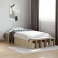 Miniatyrbilde 2 av 10: vidaXL Sengeramme sonoma eik 100x200 cm konstruert tre