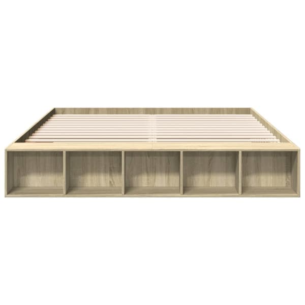 vidaXL Sengeramme sonoma eik 180x200 cm konstruert tre