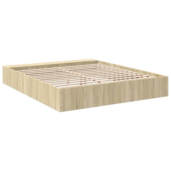 vidaXL Sengeramme sonoma eik 180x200 cm konstruert tre