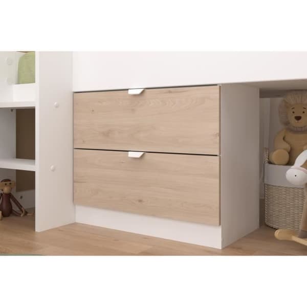 PARISOT SLIDE - Rutschbädd för barn - Vit och Jackson Ek dekor - Boxfjäder ingår - 90 x 200 cm