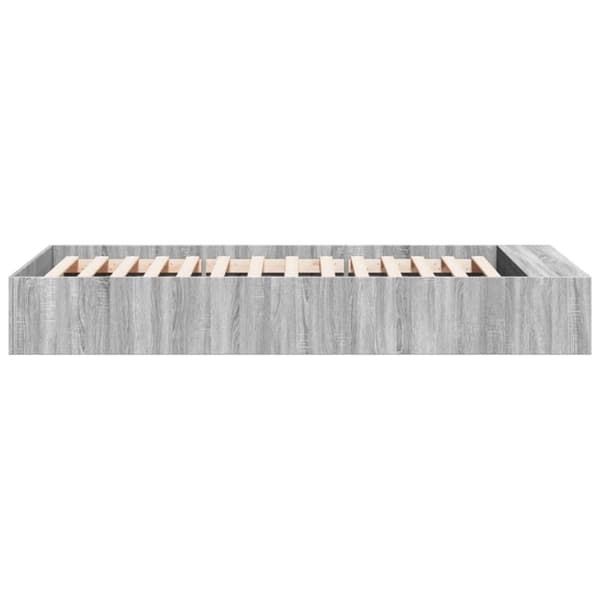 vidaXL Sängynrunko harmaa Sonoma 100x200 cm tekninen puu