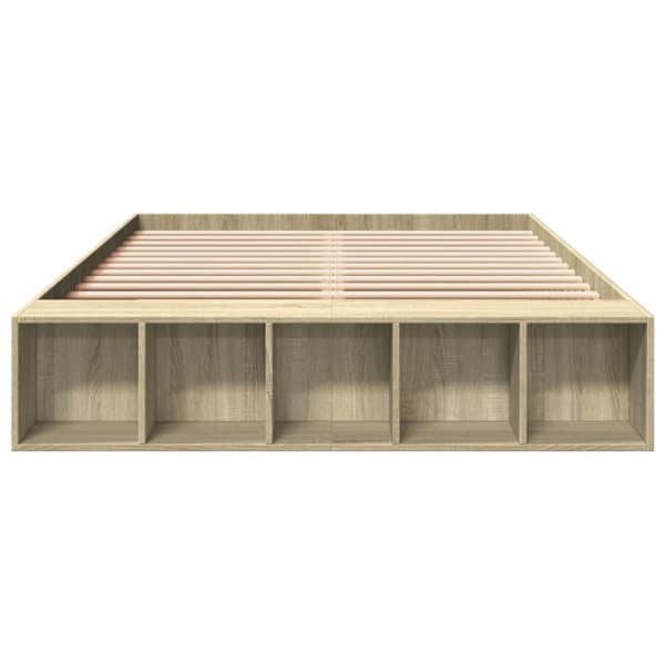 vidaXL Sengeramme sonoma eik 140x200 cm konstruert tre