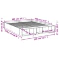 Miniatyrbilde 9 av 10: vidaXL Sengeramme sonoma eik 140x200 cm konstruert tre