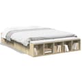 Miniatyrbilde 10 av 10: vidaXL Sengeramme sonoma eik 140x200 cm konstruert tre