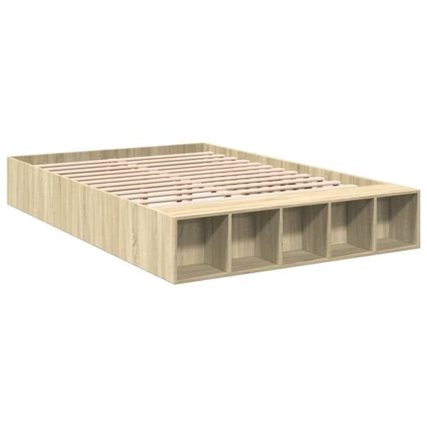 vidaXL Sengeramme sonoma eik 140x200 cm konstruert tre