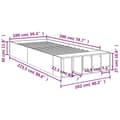 Pikkukuva 9 / 10: vidaXL Sängynrunko betoninharmaa 100x200 cm tekninen puu