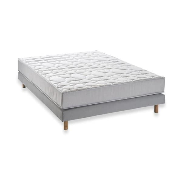 Madrass + resårsats 160x200 cm - 600 pocketfjädrar - 5 komfortzoner - 19 cm - Fast - DEKO DREAM Springmax
