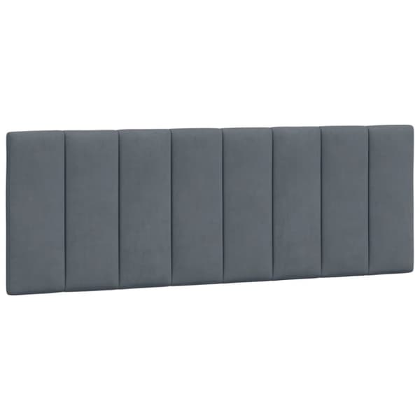 vidaXL seng med madras 140x190 cm velour mørkegrå