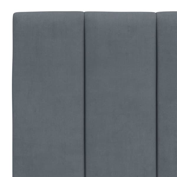 vidaXL seng med madras 140x190 cm velour mørkegrå