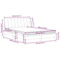 Miniatyrbillede 11 af 11: vidaXL seng med madras 140x190 cm velour sort