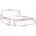 Miniatyrbillede 11 af 11: vidaXL seng med madras 140x200 cm velour sort