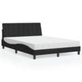 Miniatyrbillede 1 af 11: vidaXL seng med madras 140x200 cm velour sort