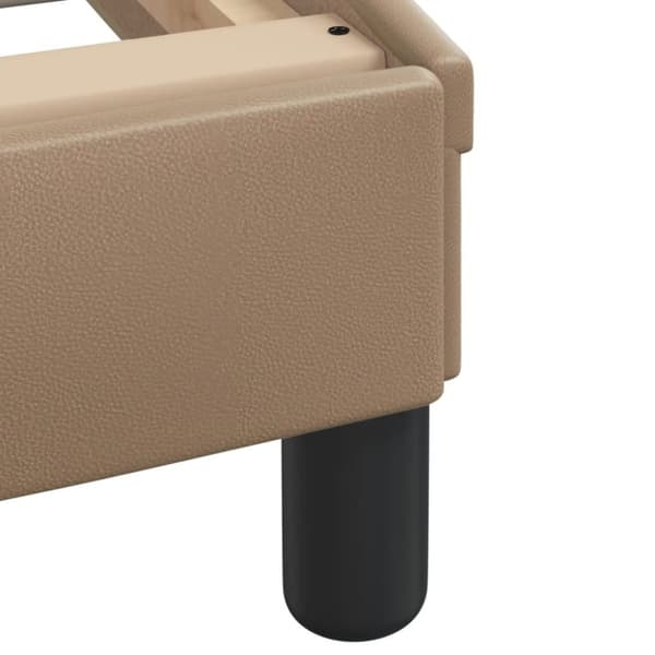 vidaXL seng 90x190 cm kunstlæder cappuccinofarvet