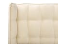 Miniatyrbillede 8 af 11: Seng Beige Velour 180 x 200 cm Moderne To Mands Seng Justerbar Sengegavl Dobbeltseng Sengeramme Retro Design Træben