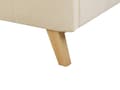 Miniatyrbillede 10 af 11: Seng Beige Velour 180 x 200 cm Moderne To Mands Seng Justerbar Sengegavl Dobbeltseng Sengeramme Retro Design Træben