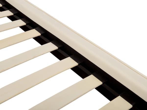 Sengeramme Beige Fløyel 160 x 200 cm Tuftet Polstring Lyst Tre Ben Lamell med Justerbar Sengegavl