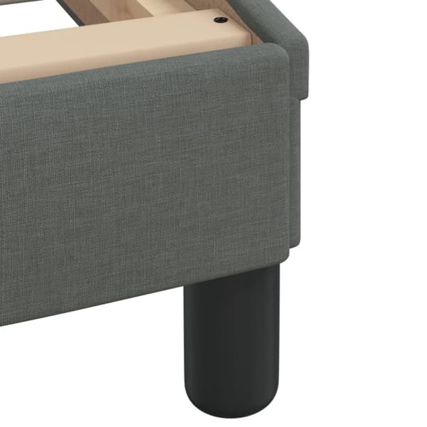 vidaXL seng med madras 90x190 cm stof mørkegrå
