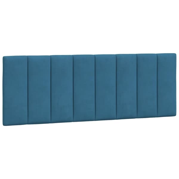 vidaXL seng med madras 120x200 cm velour blå