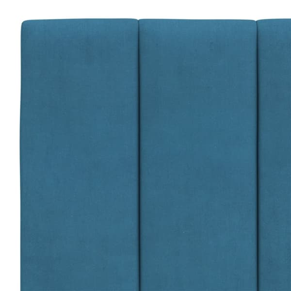 vidaXL seng med madras 120x200 cm velour blå