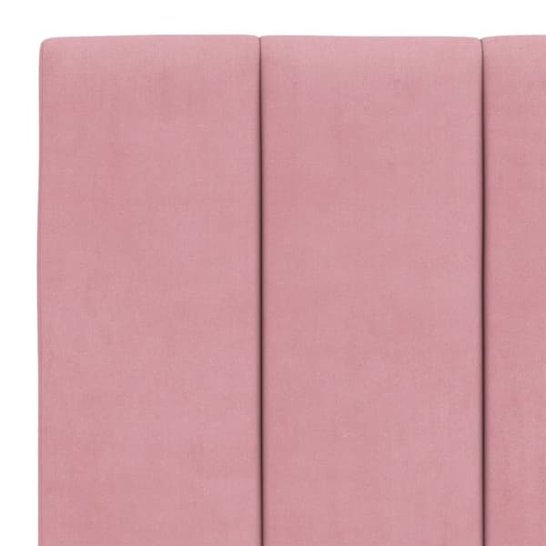 vidaXL seng med madras 140x200 cm velour lyserød
