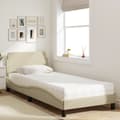 Miniatyrbillede 2 af 9: vidaXL seng med madras 80x200 cm stof cremefarvet