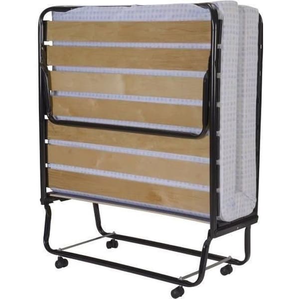 SEDAC Hopfällbar extrasäng 17 lameller 90x190 cm + Skummadrass 10 cm