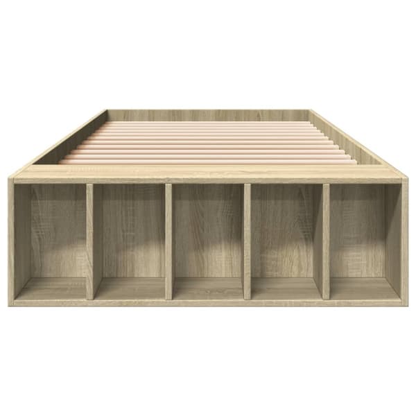 vidaXL sengeramme 90x200 cm konstrueret træ sonoma-eg