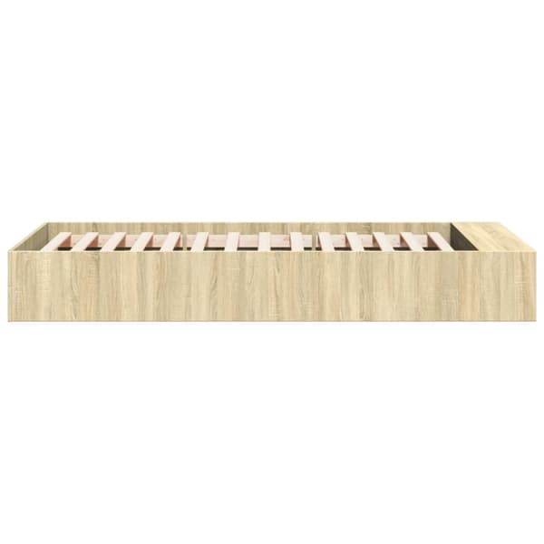 vidaXL sengeramme 90x200 cm konstrueret træ sonoma-eg