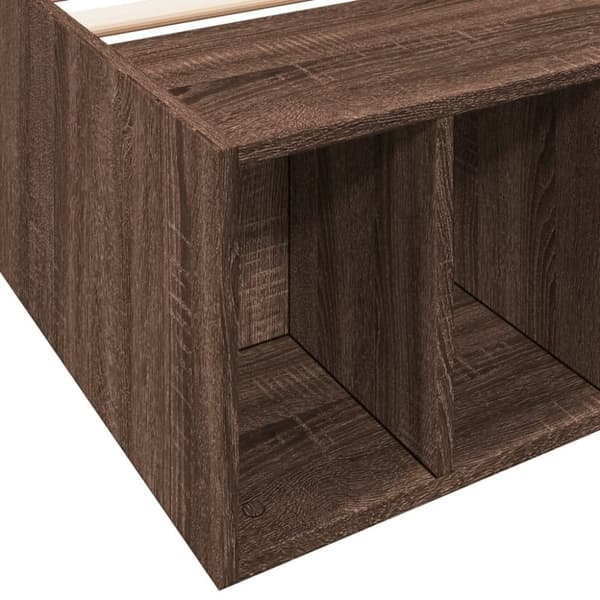 vidaXL Sengeramme brun eik 75x190 cm konstruert tre