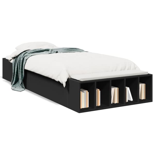 vidaXL Sengeramme svart 90x190 cm konstruert tre