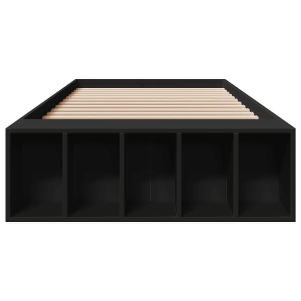 vidaXL Sengeramme svart 75x190 cm konstruert tre