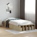 Miniatyrbilde 2 av 10: vidaXL Sengeramme sonoma eik 75x190 cm konstruert tre
