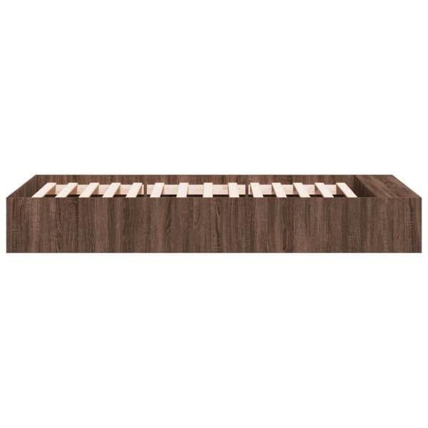 vidaXL Sengeramme brun eik 90x190 cm konstruert tre