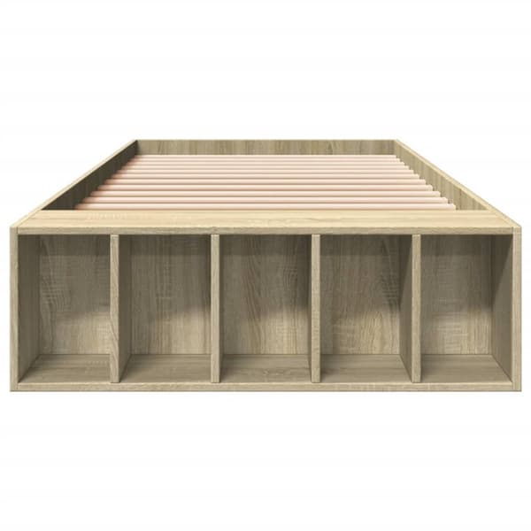 vidaXL Sengeramme sonoma eik 90x190 cm konstruert tre