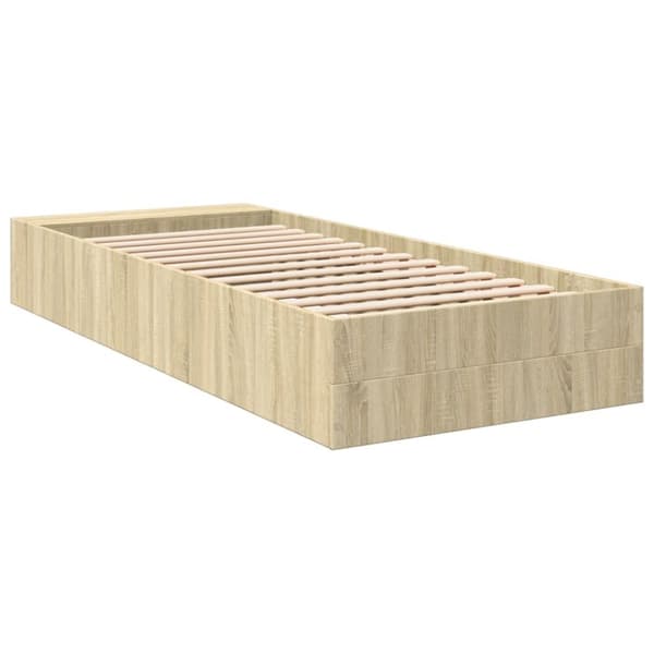 vidaXL Sengeramme sonoma eik 90x190 cm konstruert tre